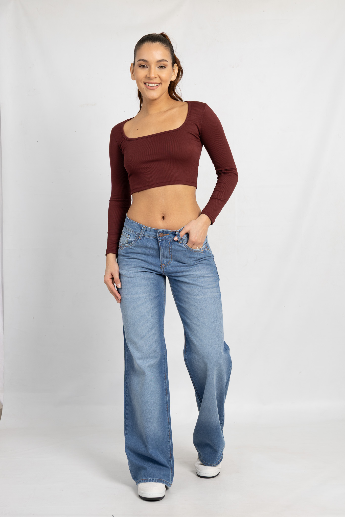 Art. 789 | Wide leg Celeste localizado X TM