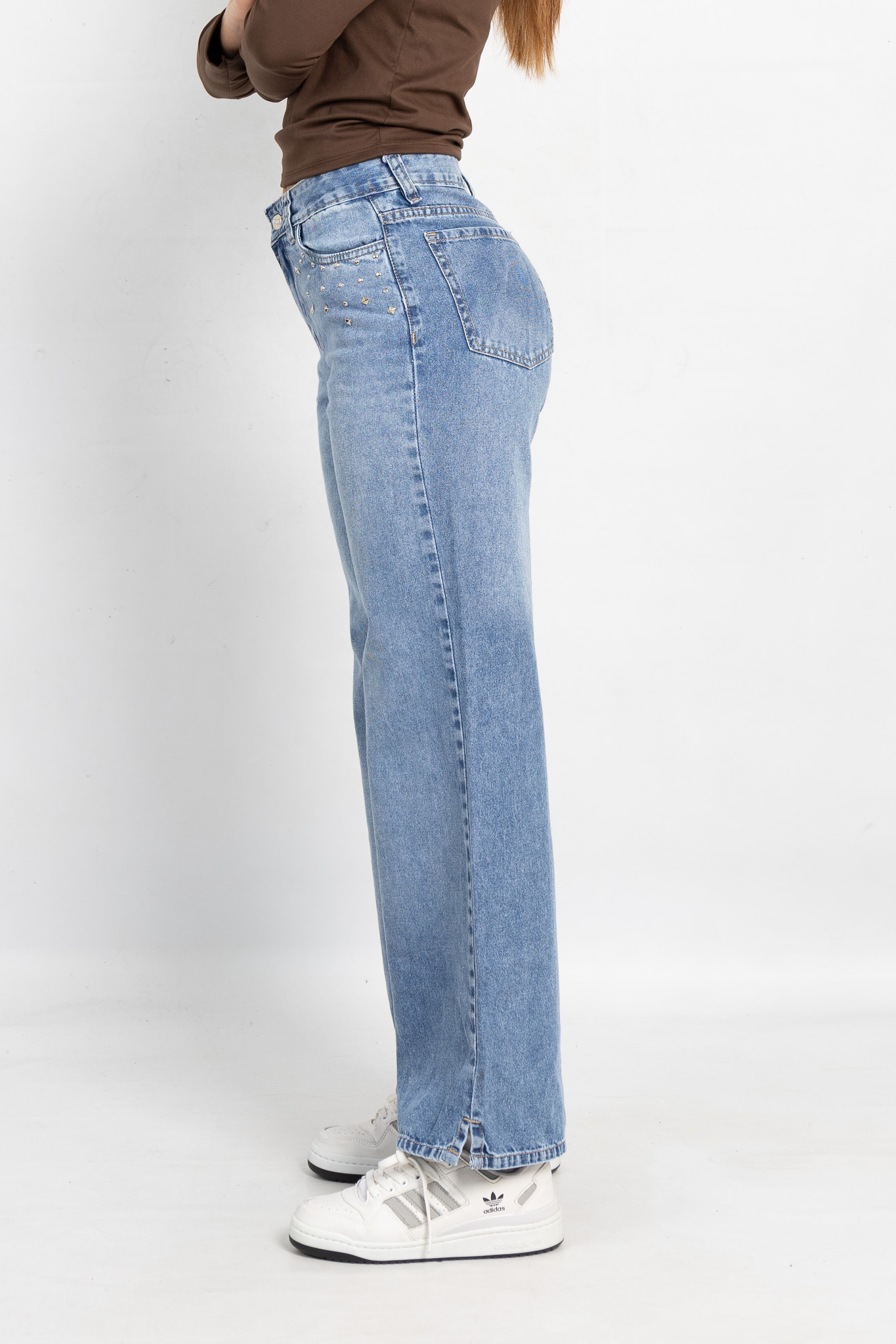 Art. 794 | Wide Leg Nevado con tachitas bolsillo TA