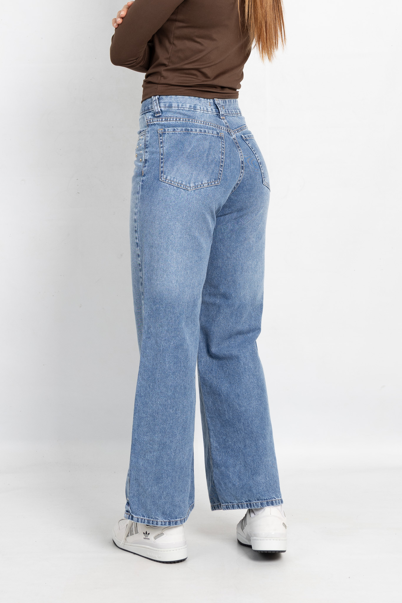 Art. 794 | Wide Leg Nevado con tachitas bolsillo TA