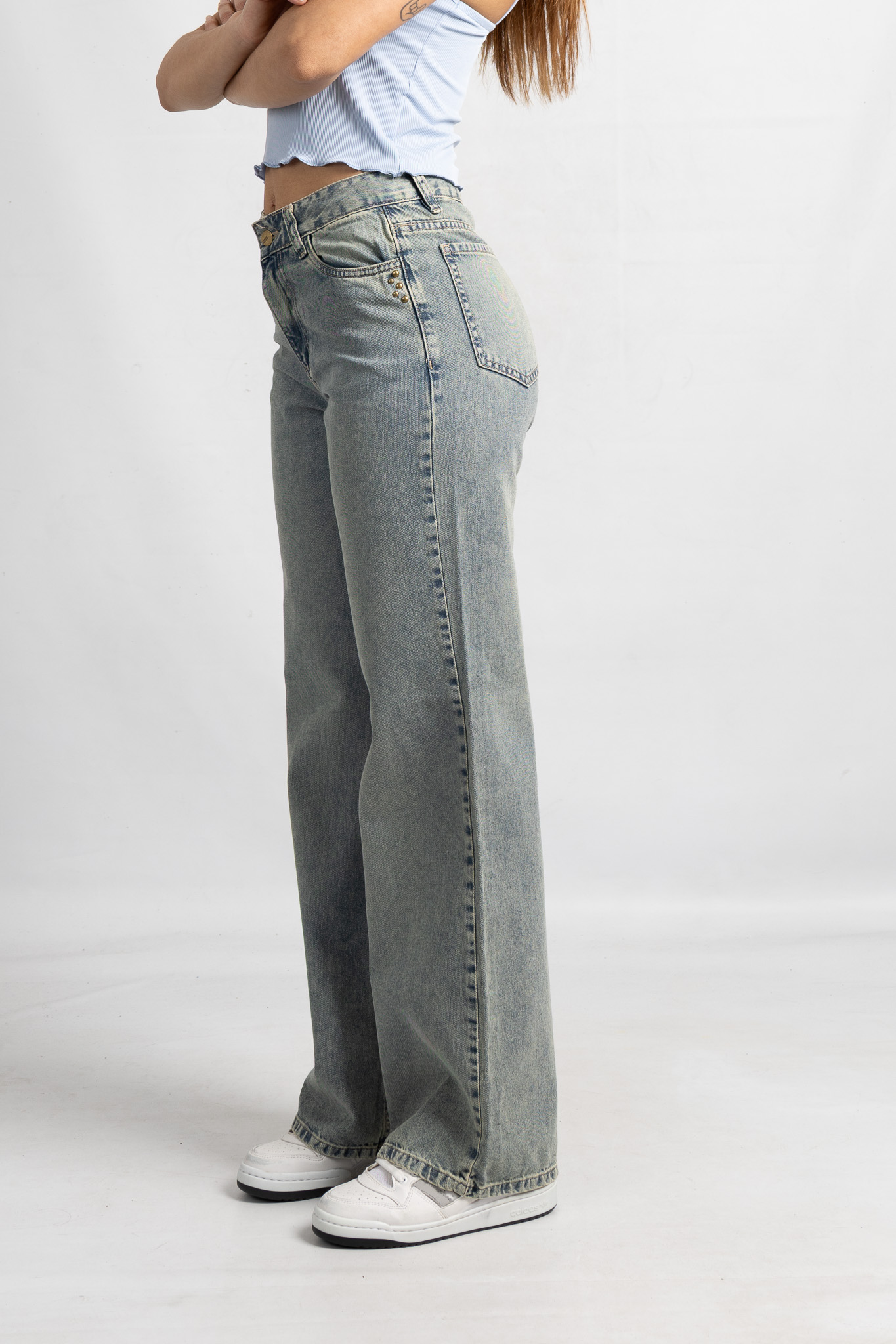 Art. 835 | Wide Leg Oxido Matizado con tacha TA