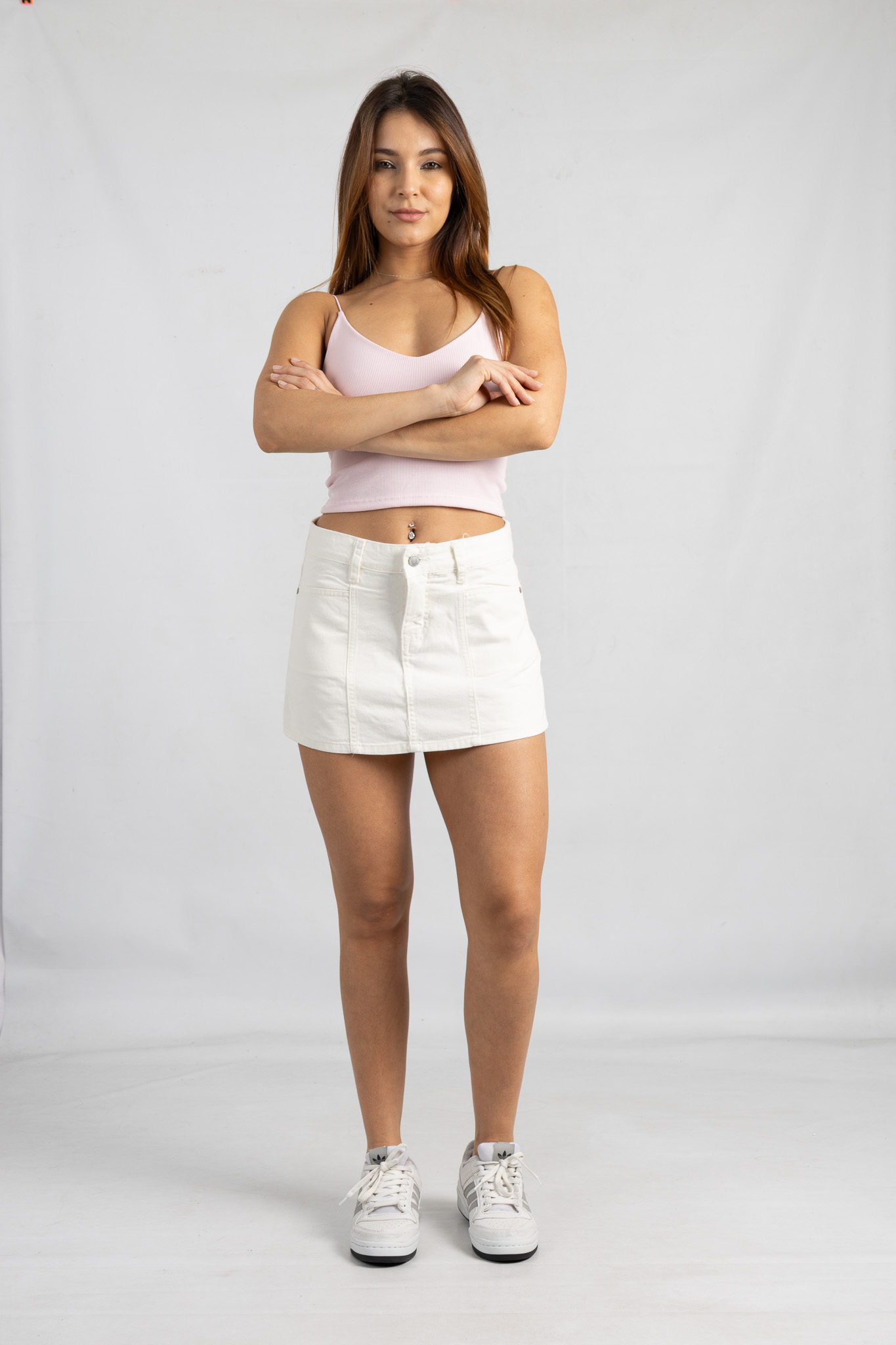 M-64 | Short Pollera Marfil Con Recorte