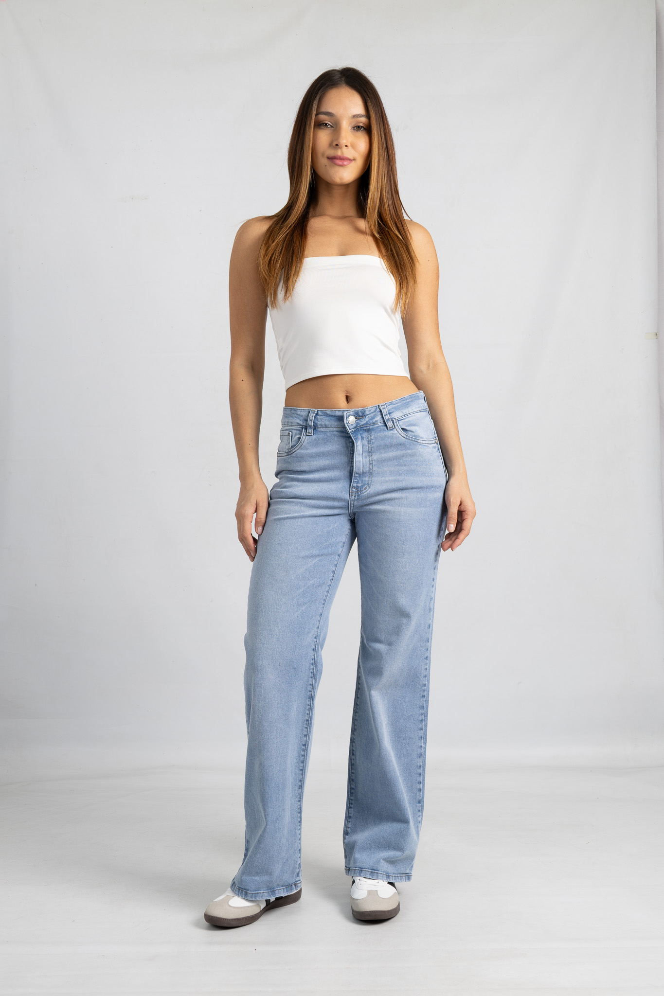 Art. 862 | Wide Leg Elastizado Celeste Nevado TA