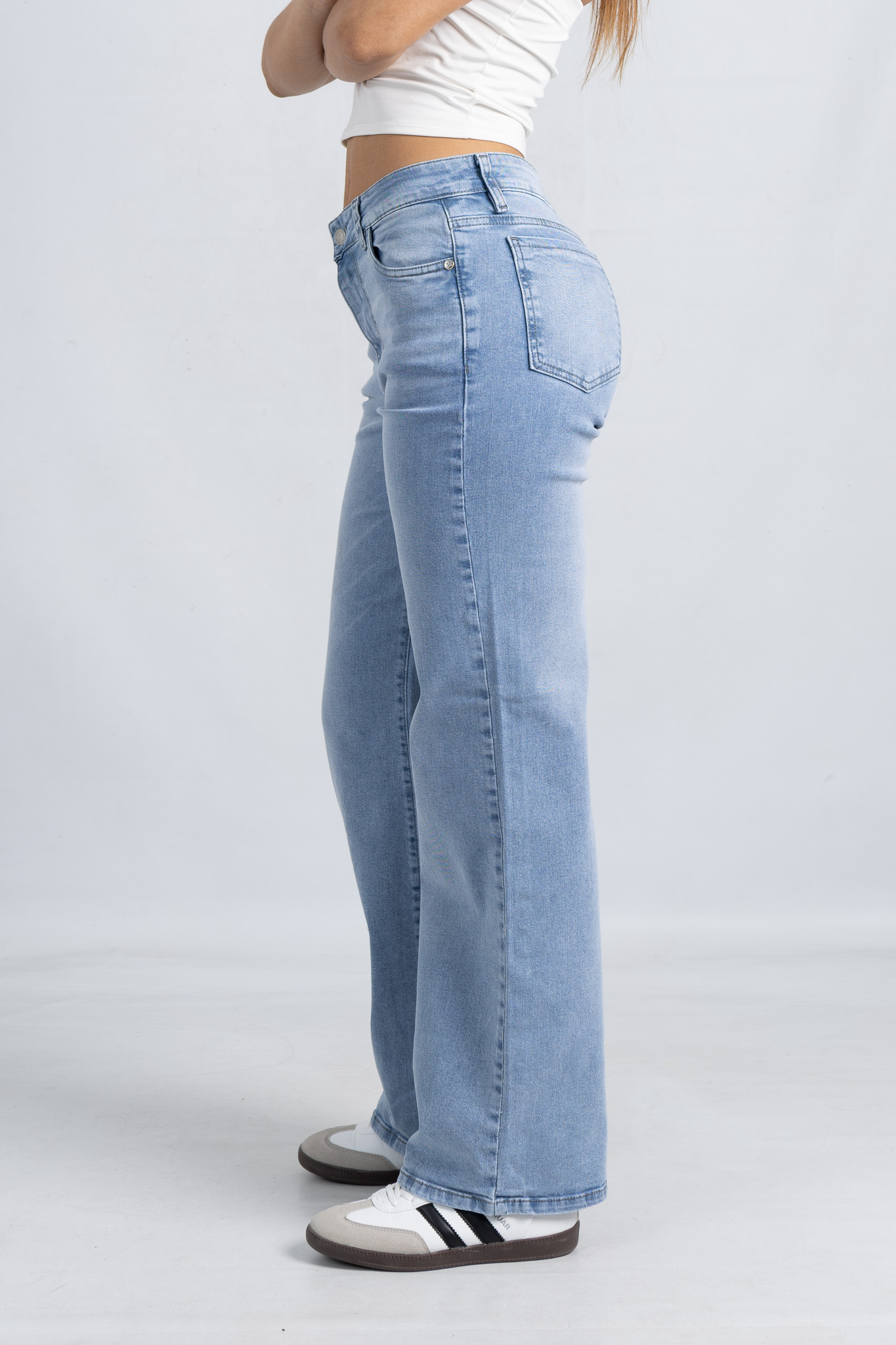 Art. 862 | Wide Leg Elastizado Celeste Nevado TA