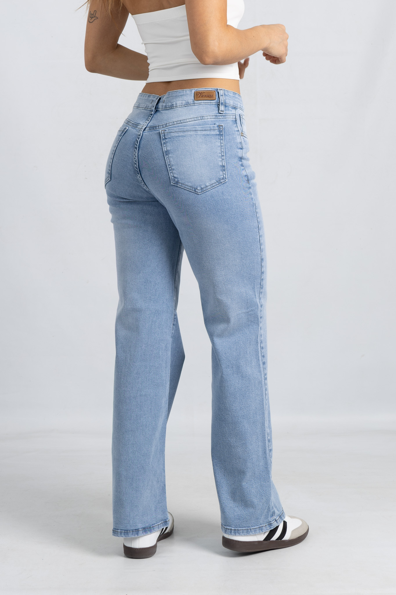 Art. 862 | Wide Leg Elastizado Celeste Nevado TA