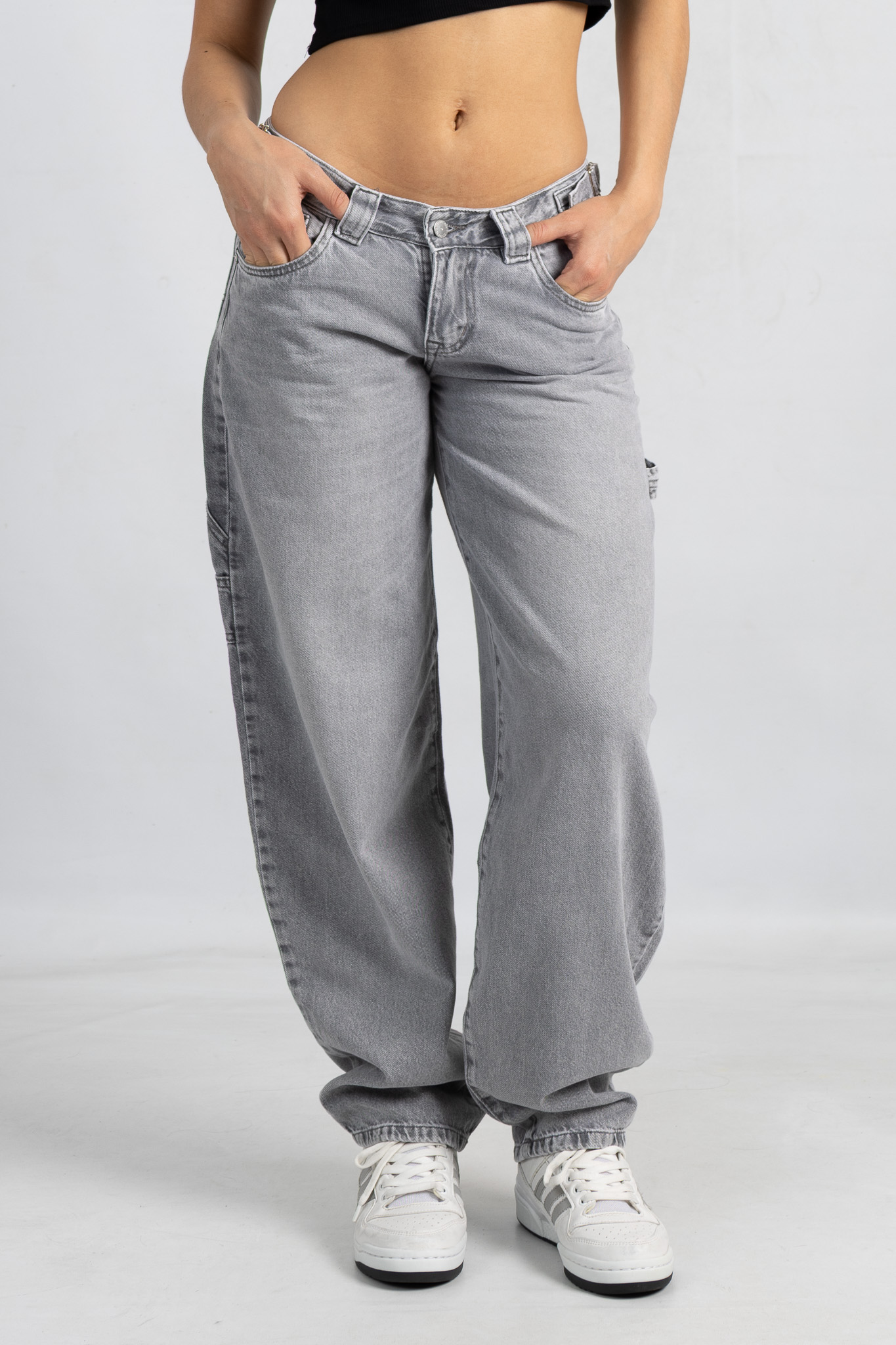 Art. 858 | Baggy Gris Claro Con Hebilla TB