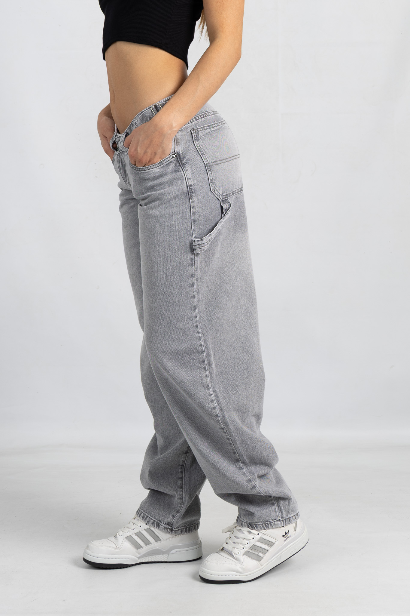 Art. 858 | Baggy Gris Claro Con Hebilla TB