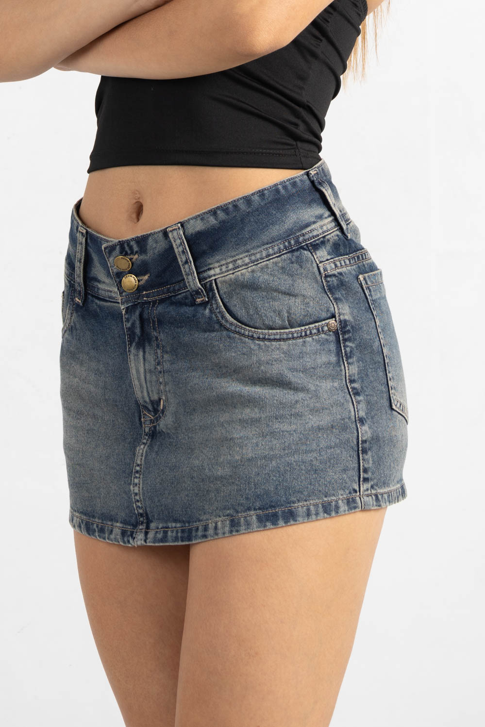 M-73 | Short Pollera Oxido Nevado Doble Boton