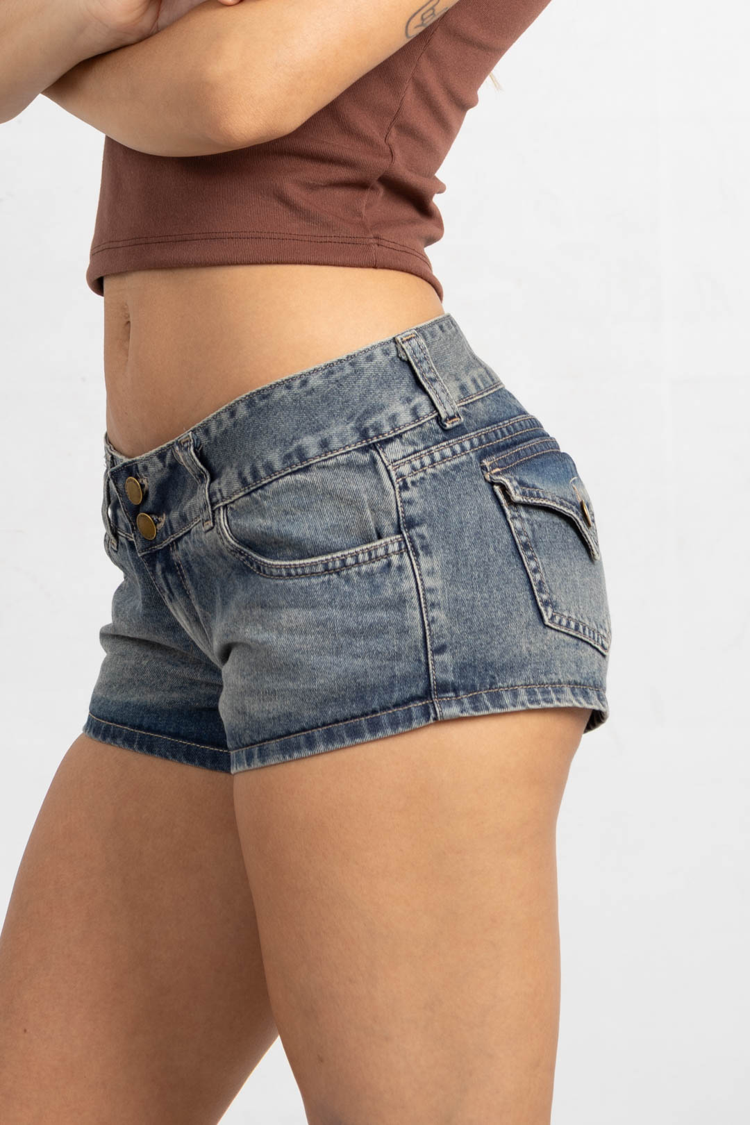 SH-172 | Short Oxido con tapa y doble boton TB