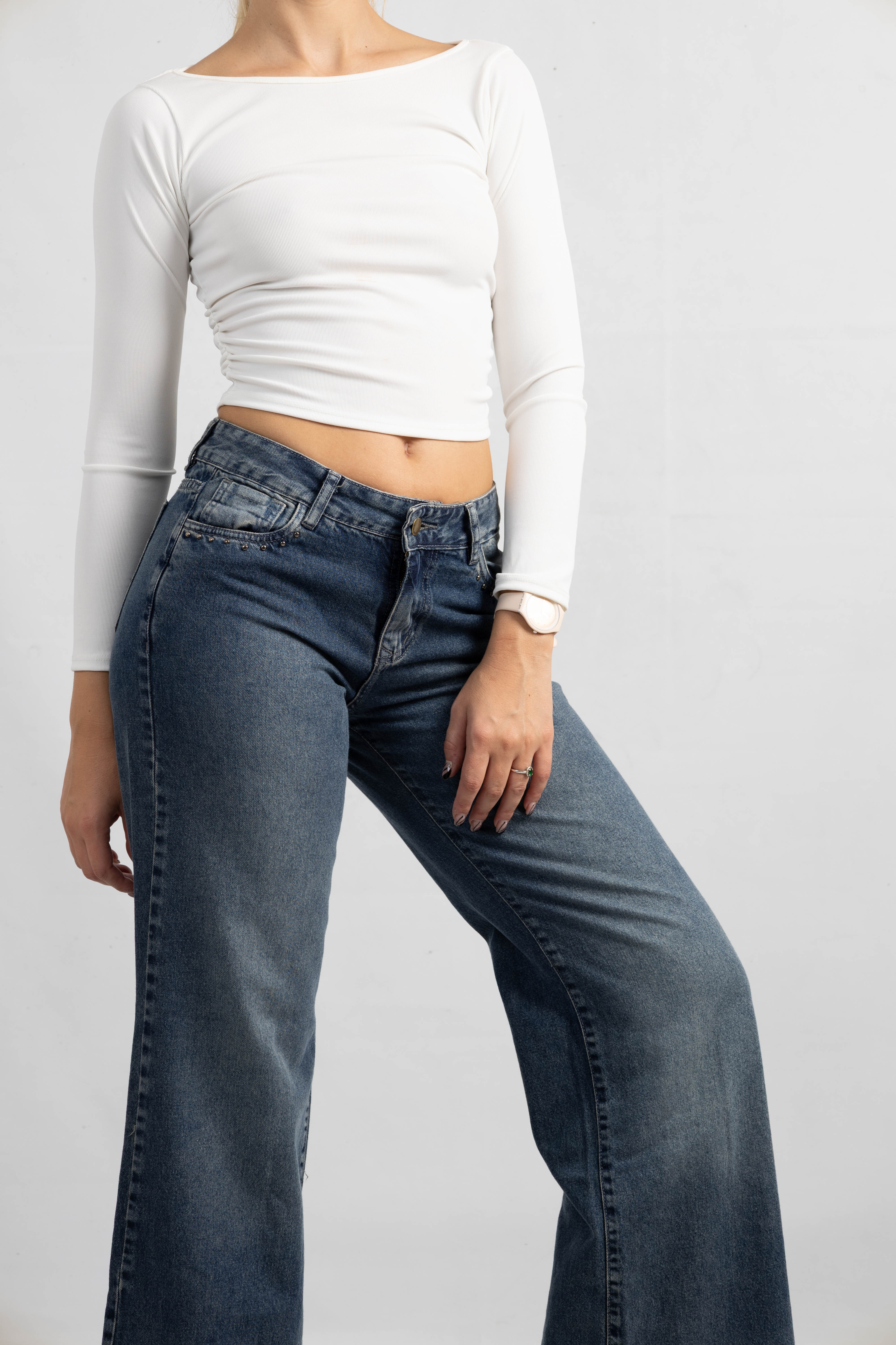 Art. 904 | Wide leg Oxido Tachitas bolsillo HG TM