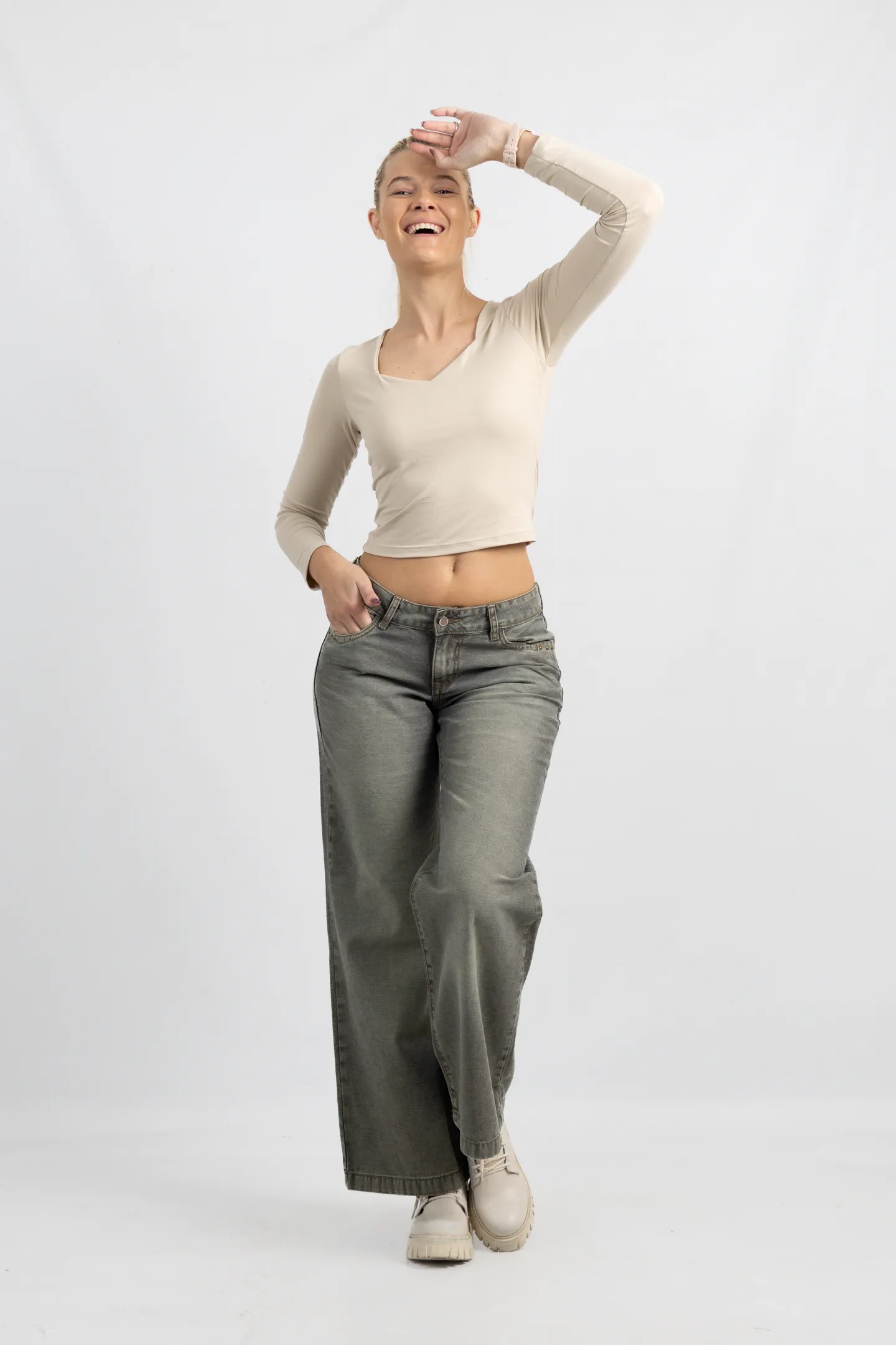 Art. 930 | Wide leg olive Rust Detalle Bolsillos TB