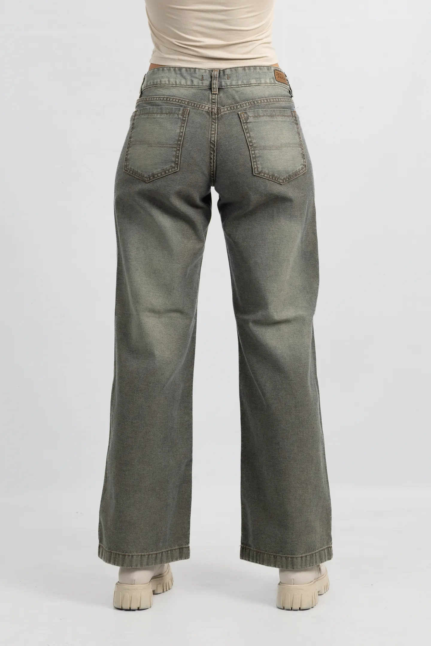 Art. 930 | Wide leg olive Rust Detalle Bolsillos TB