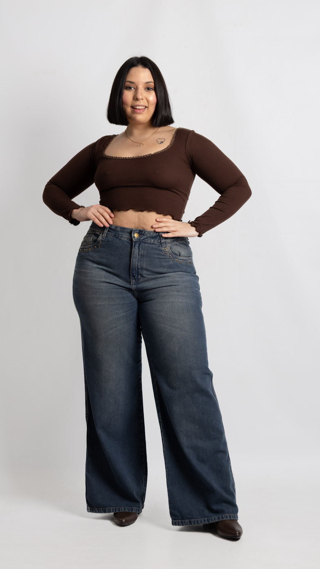 E-8 E-8 | Wide leg Oxido con tachitas TM