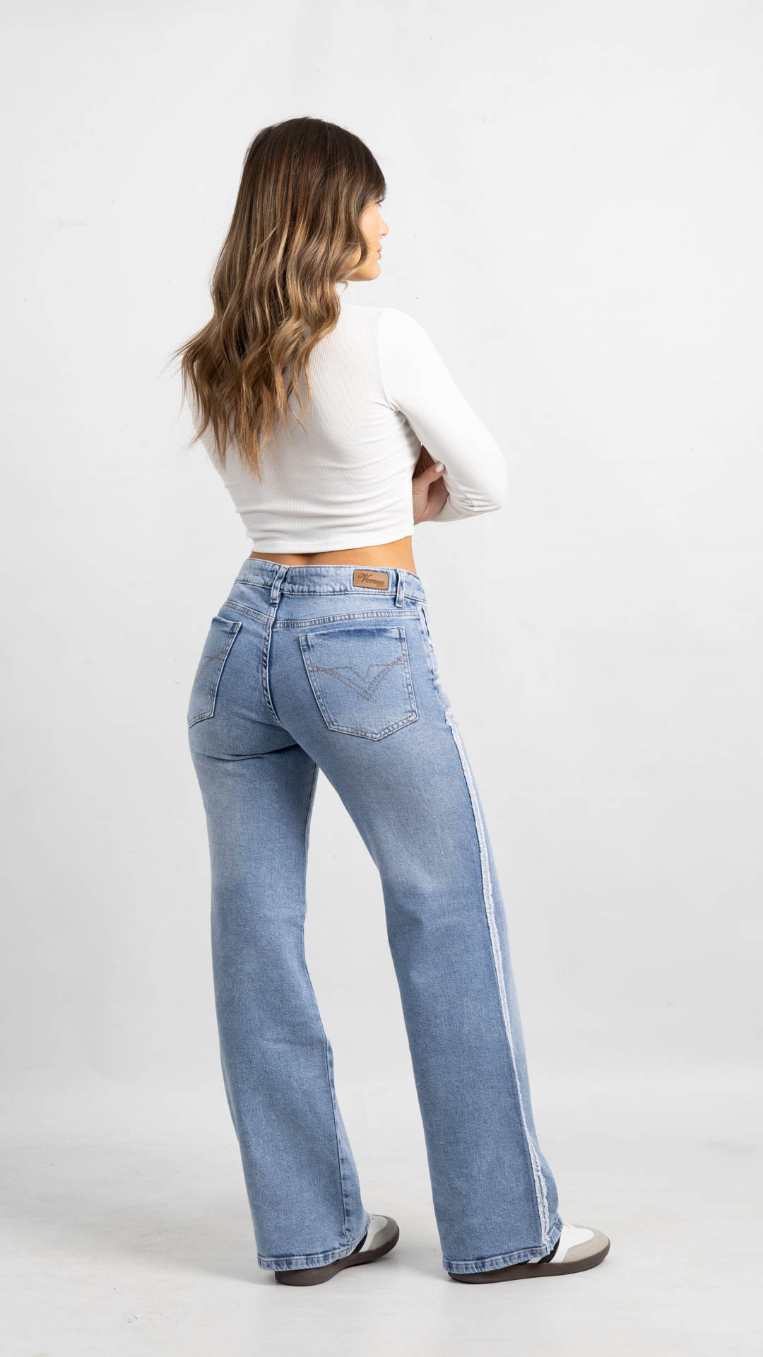 Art. 962 | Wide leg Nevado Semi-Elastizado franja costados desfl. TM