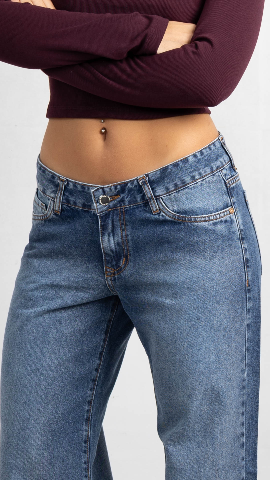 Art. 968 | Wide leg Nevado Oscuro Desflecado TB