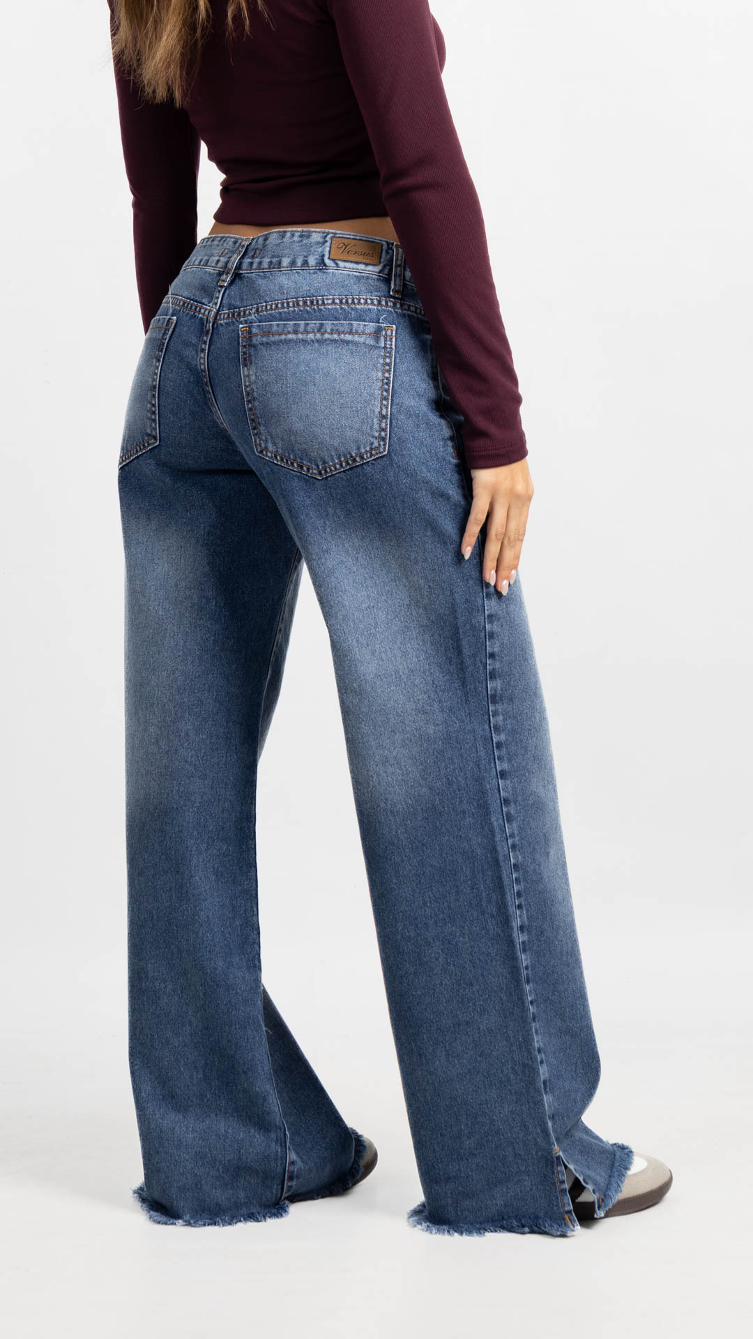 Art. 968 | Wide leg Nevado Oscuro Desflecado TB