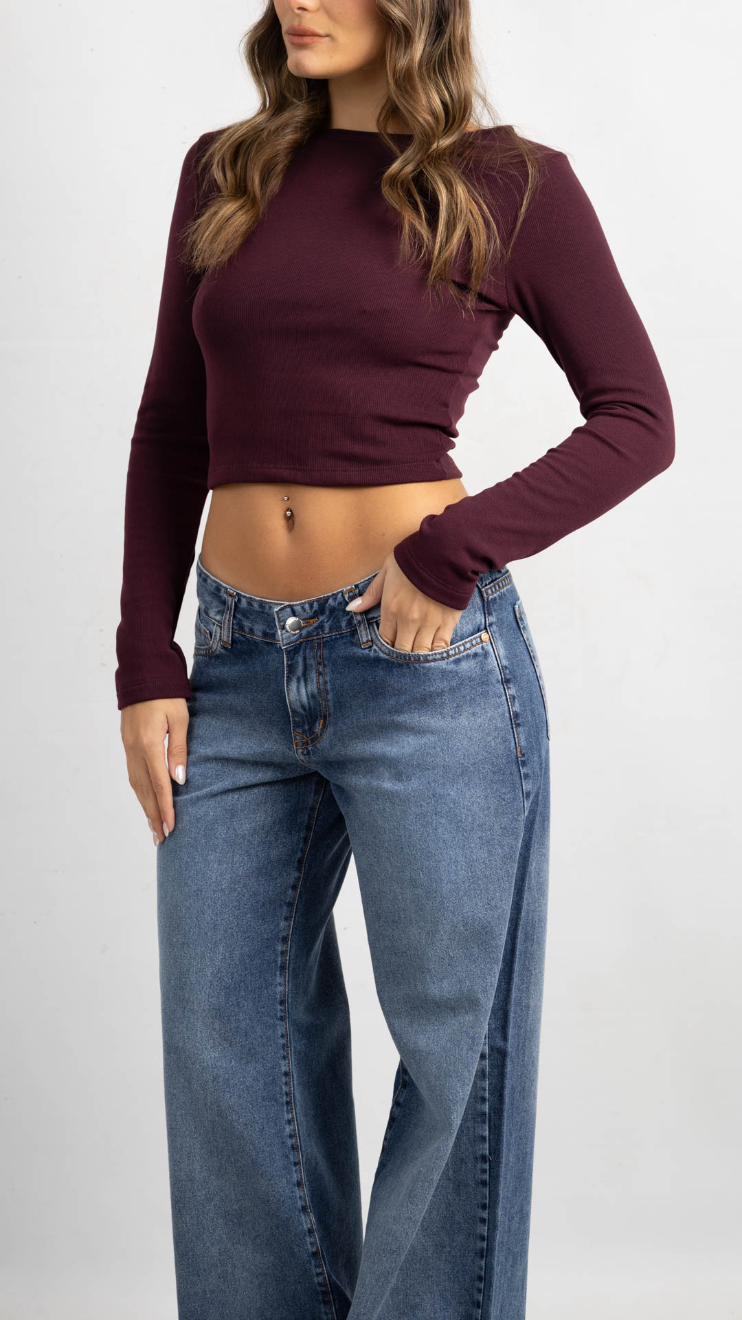 Art. 968 | Wide leg Nevado Oscuro Desflecado TB