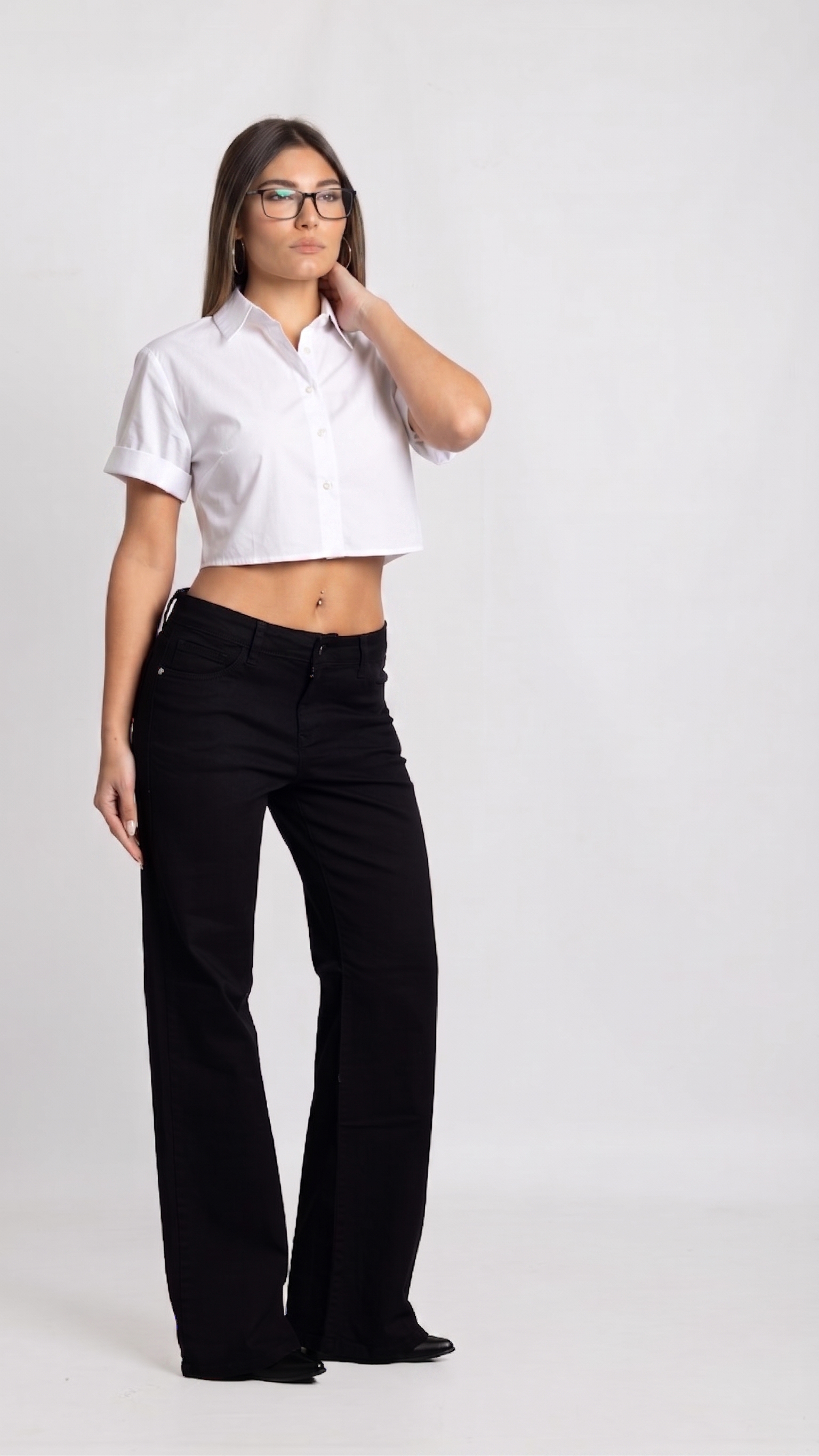 971 versus Art. 971 | Wide leg Elastizado Negro Clasico TM