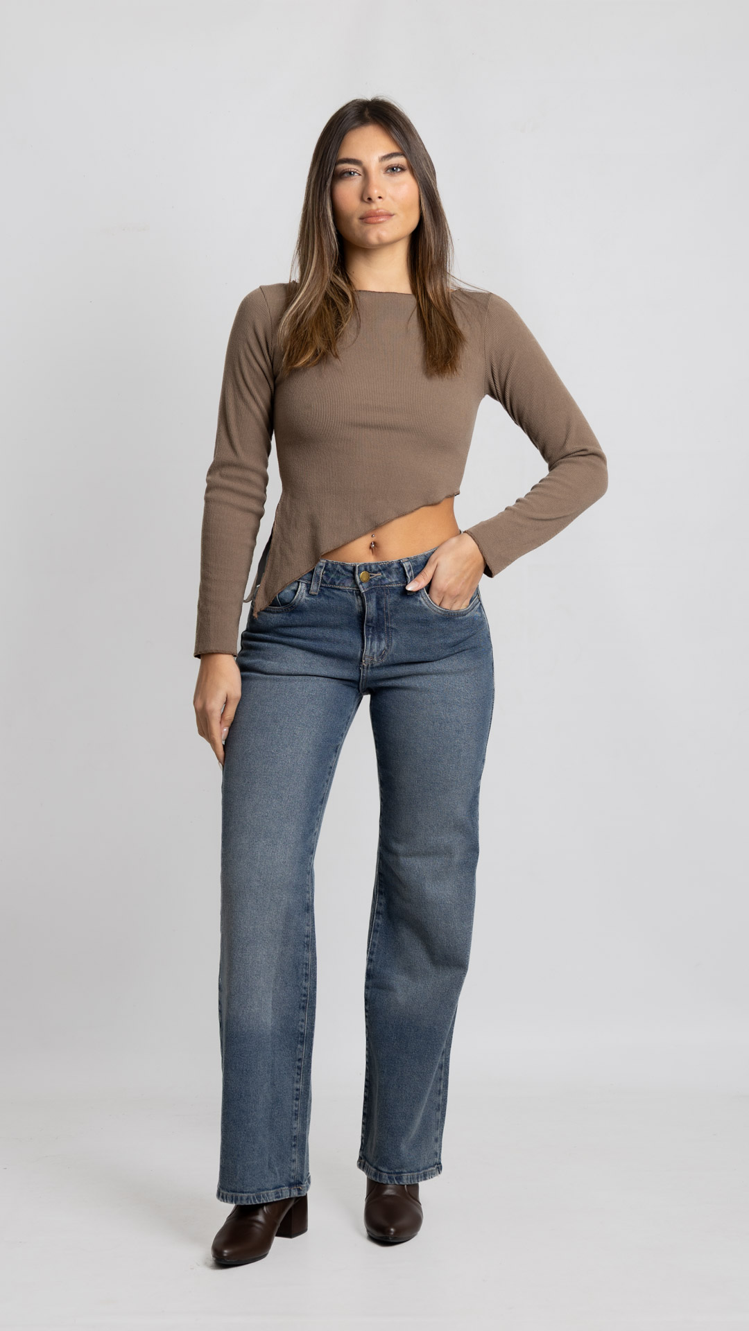Art. 974 | Wide leg Oxido Matizado Semi-elastizado TM