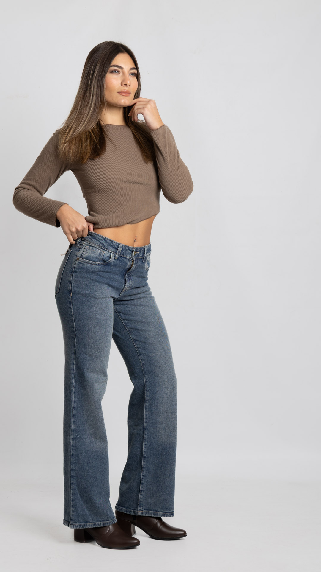 Art. 974 | Wide leg Oxido Matizado Semi-elastizado TM