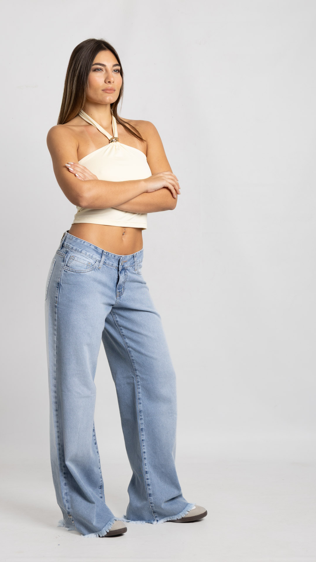 Art. 975 | Wide leg Nevado Claro Desflecado TB