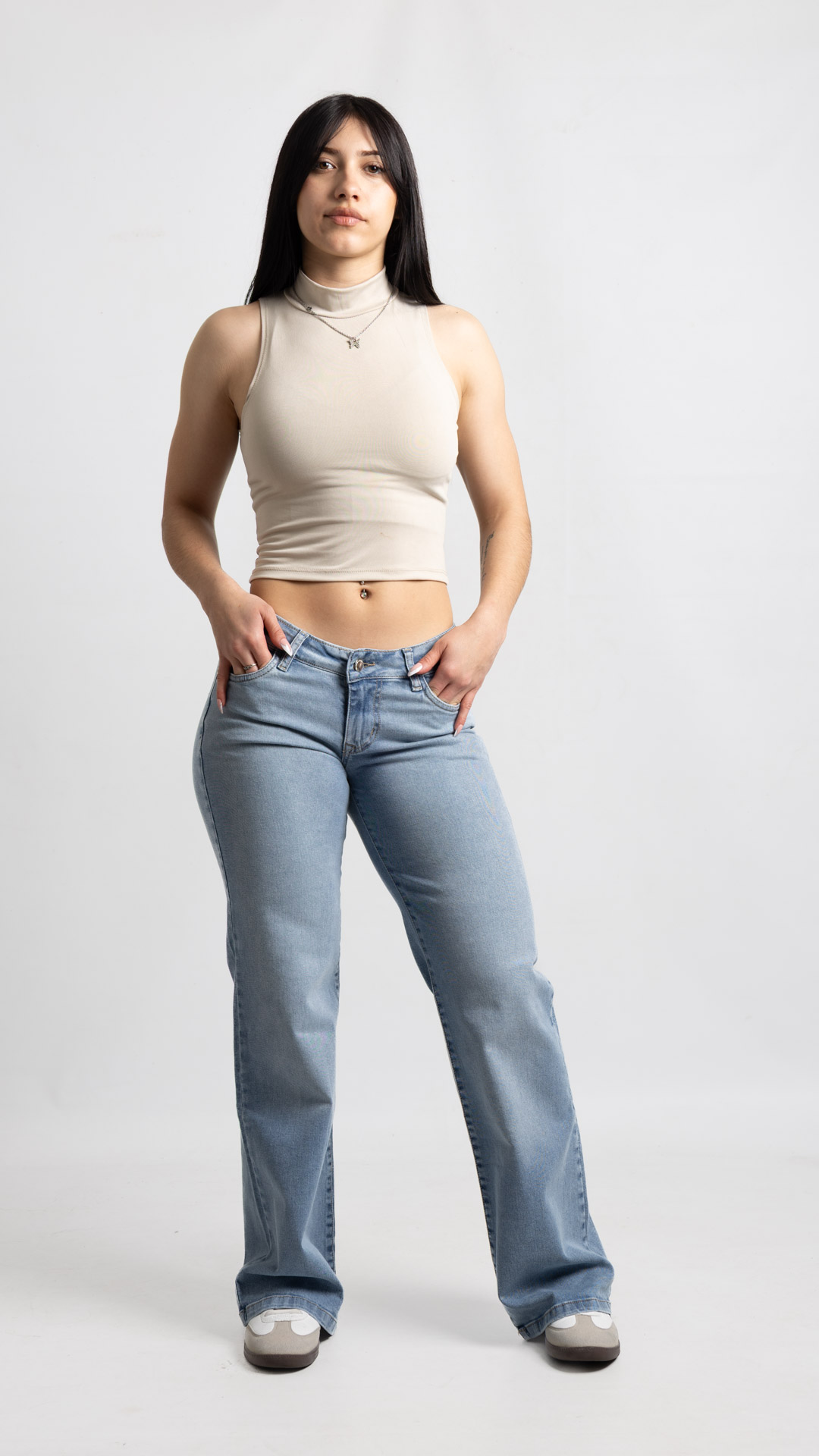 1000 Art. 1000 | Wide Leg Celeste Nevado Elastizado TB
