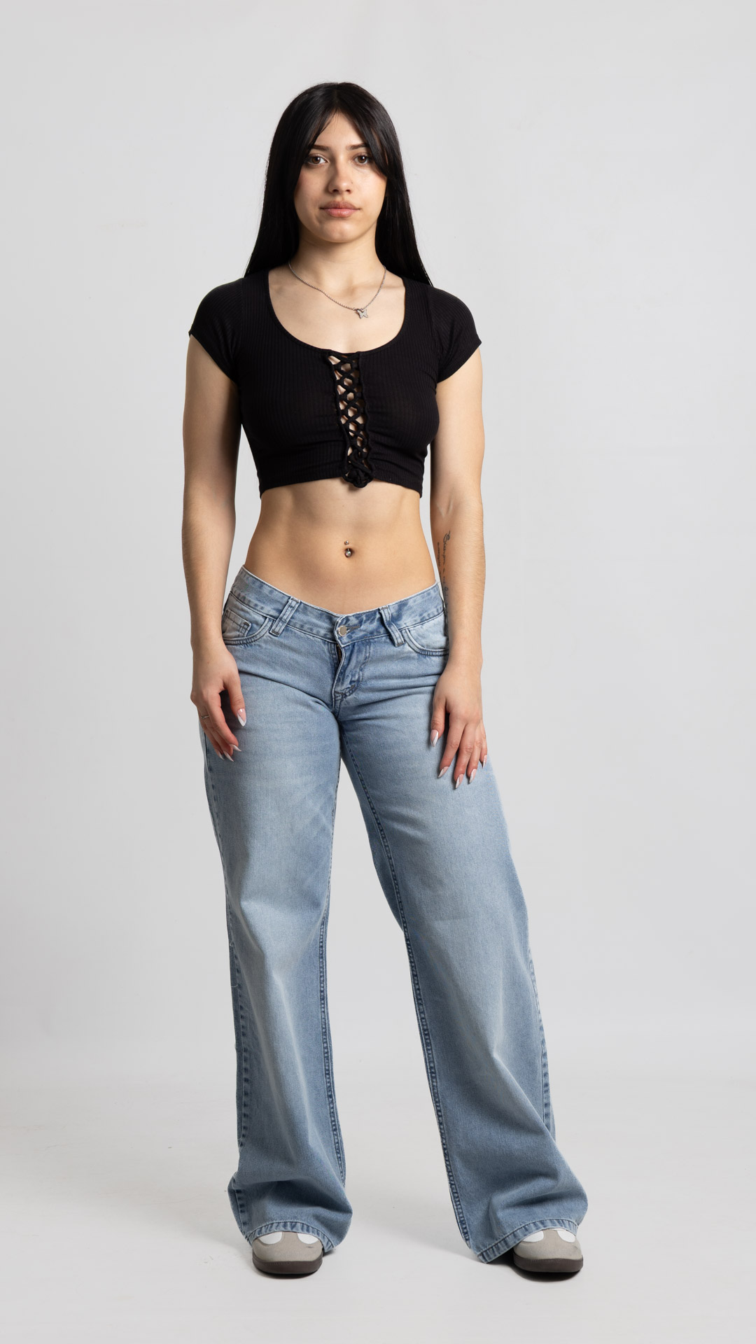 991 Art. 991 | Wide Leg Nevado claro con tachitas HG ETB