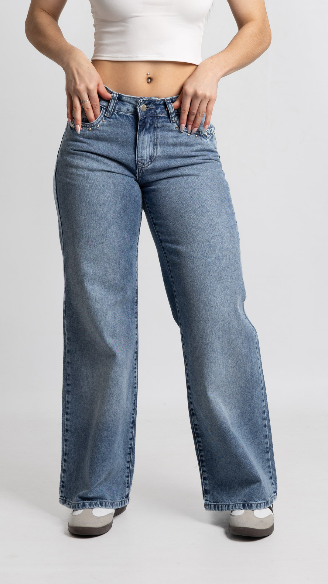 Art. 999 | Wide Leg Nevado Tacha Bolsillo HG TM