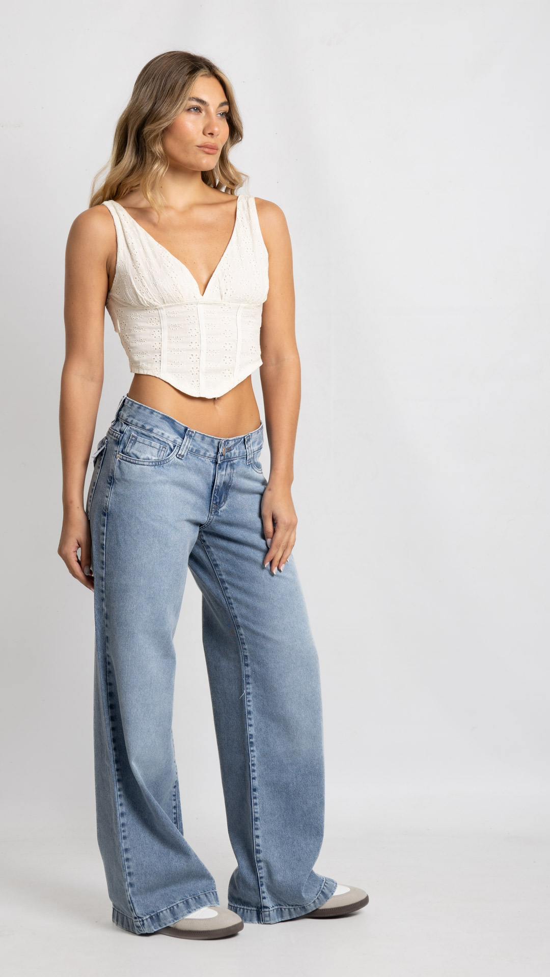 Art. 1020 | Wide Leg Nevado Claro con Tapa HG TB