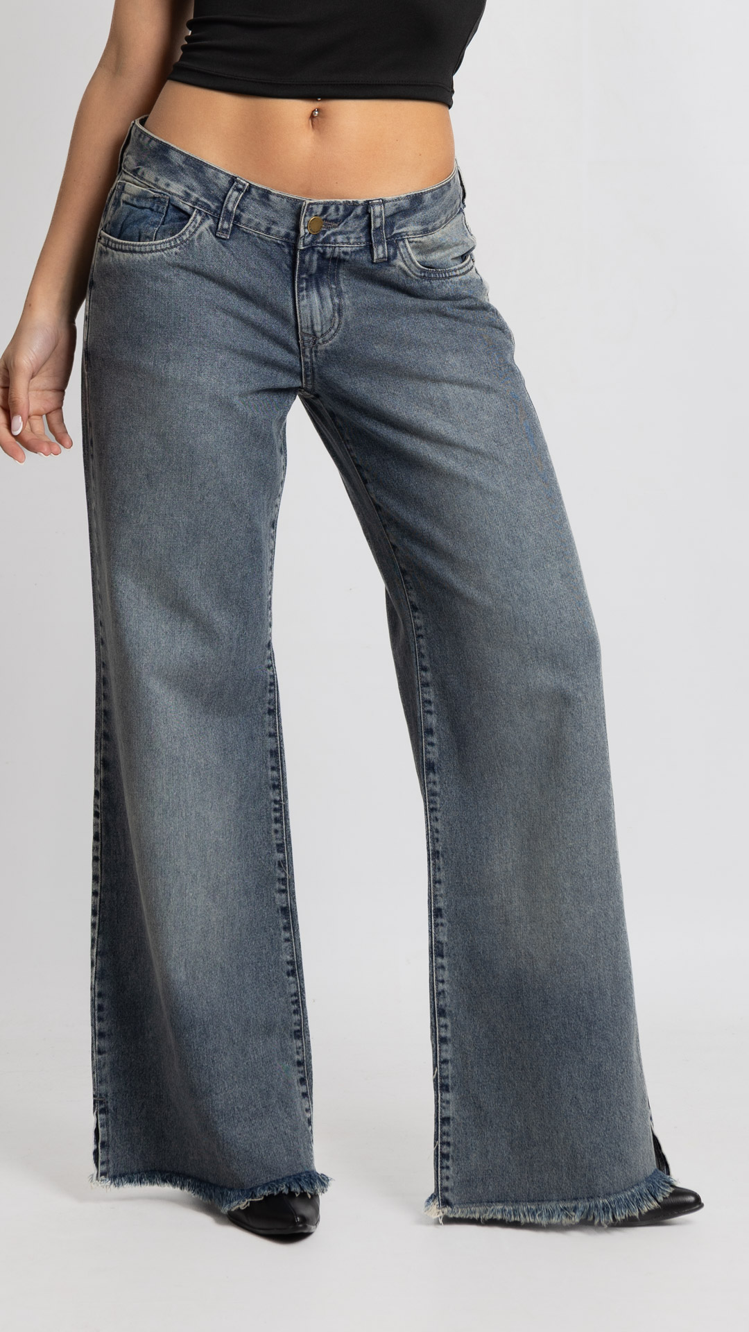 Art. 1016 | Wide Leg Nevado Matizado Desflecado TB