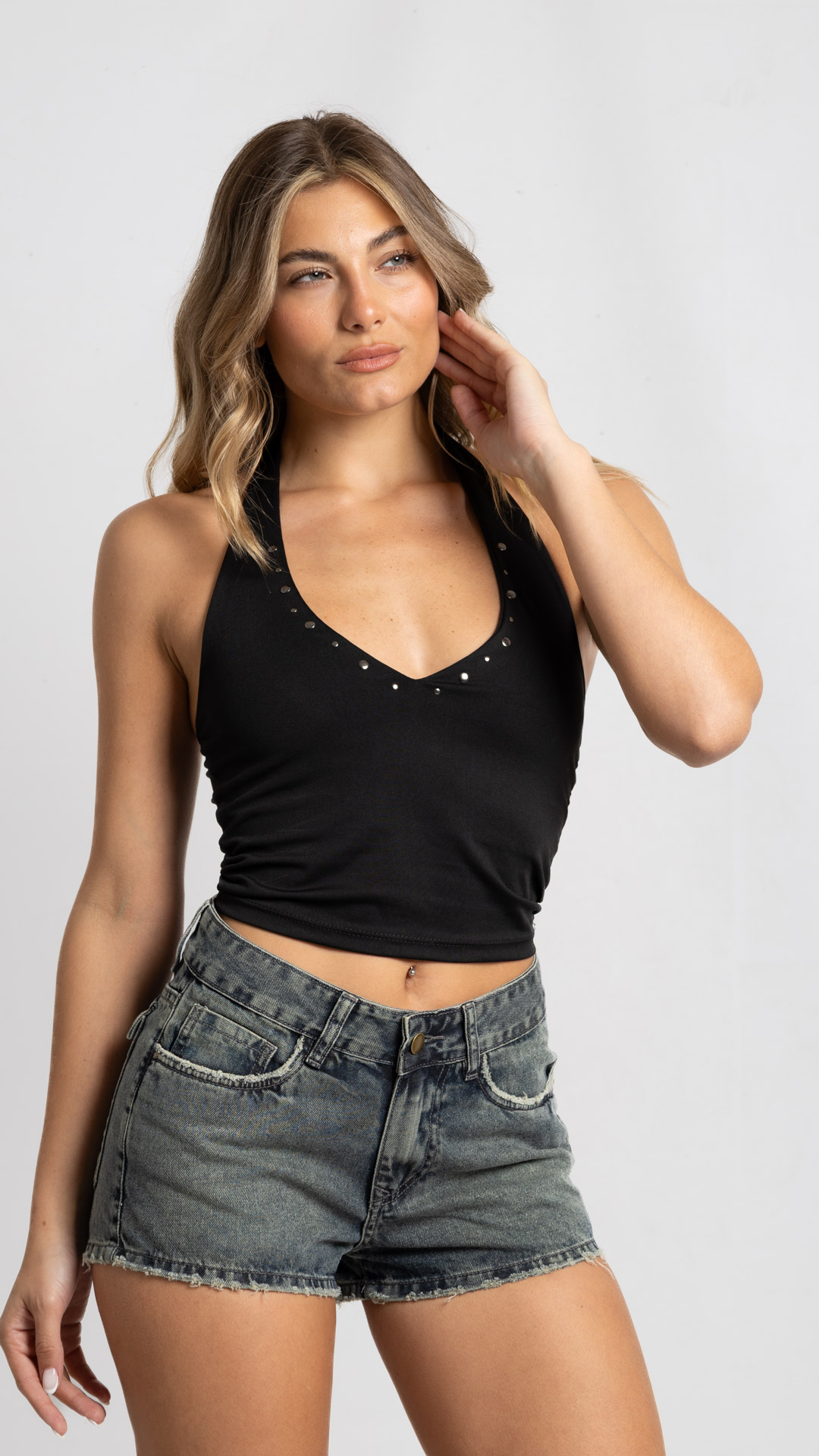 SH-176 | Short Matizado Nevado con Tapa TM